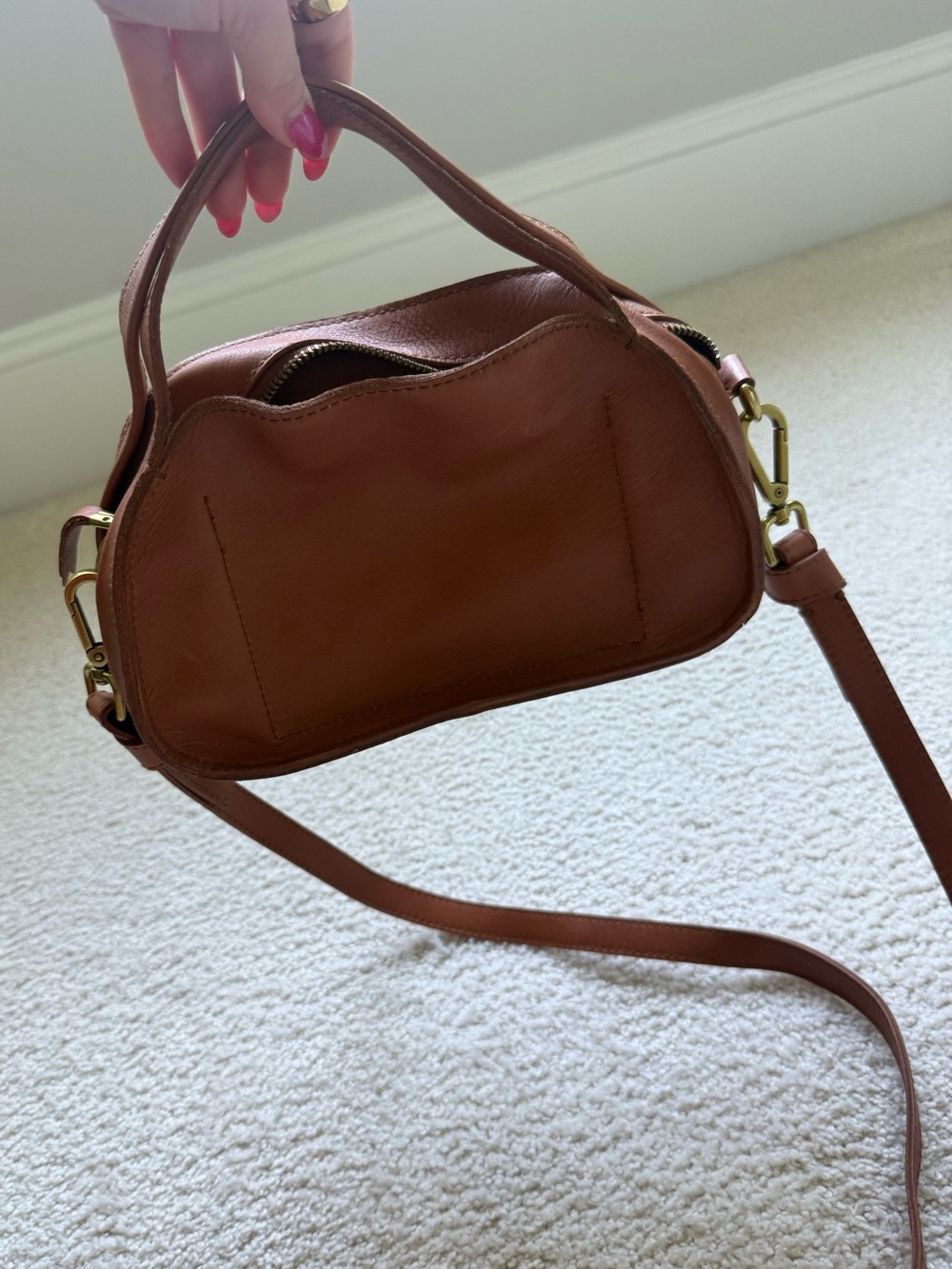 Madewell Chestnut Brown Leather Crossbody Bag - Picture 4 of 7